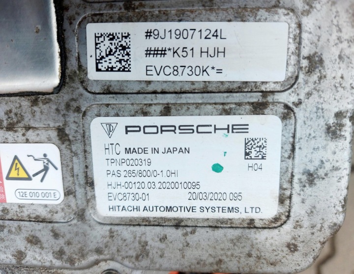 фото №11, Porsche taycan 9j1 20r. двигун електричний перед ebg 9j1907124l