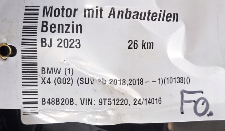 фото №14, Bmw g42 g20 g21 g30 5 g31 x3 g01 g02 30ix двигун b48b20b b48d комплектний