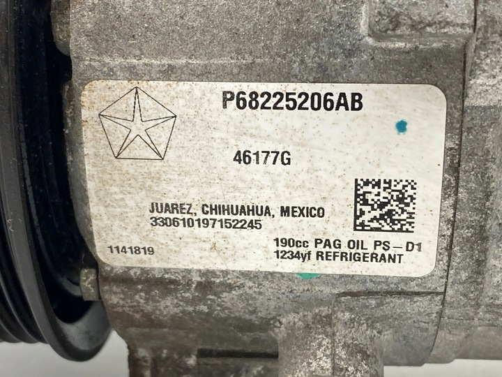 фото №14, 2018 chrysler pacifica компресор / компресор кондиціонера a/c p68225206ab