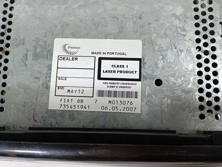 фото №5, Fiat bravo 2 ii 07-14 магнітола оригінальні cd brakuje код oem номер 735451941