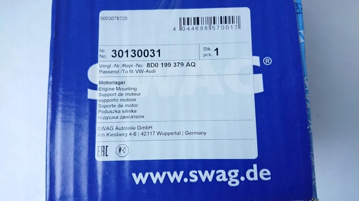 фото №14, Swag 30 13 0031 подшипник двигателя подушка двигателя swag