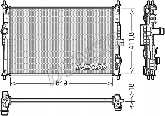 фото №8, Denso drm21103 радиатор, система охлаждение двигателя