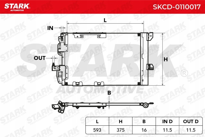фото №8, Радіатор кондиціонера stark skcd-0110017 do vauxhall zafira mk i a t98