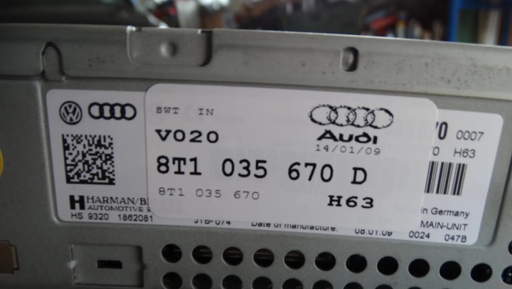 фото №5, Зчитувач mmi 8t1035670d audi a5