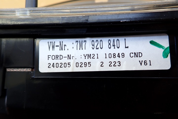 фото №7, Vw sharan i seat alhambra рестайлинг 1.9 tdi спидометр приборы 7m7920840 oem номер