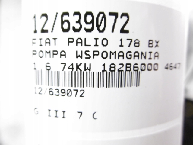 фото №7, Fiat palio 178 насос гидроусилитель руль 46479292 1,6