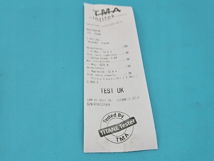 фото №6, Тест стартер hyundai trajet 2.0 16v 36100-38090