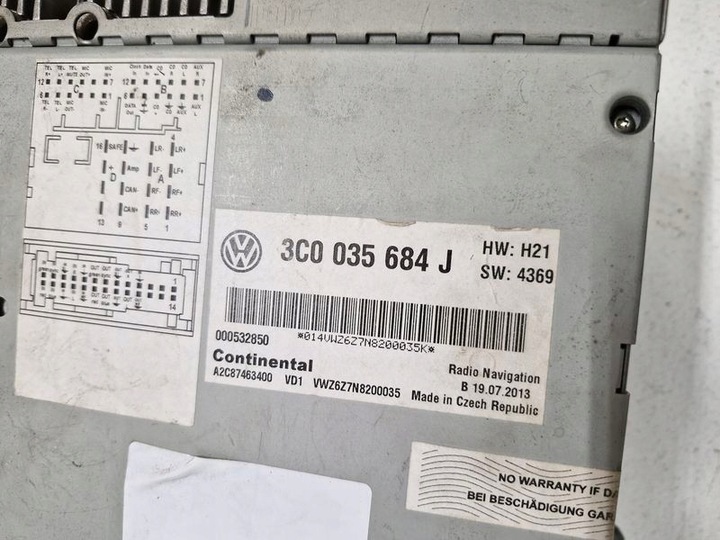 фото №6, Volkswagen passat b7 cc радіо навігація навігація 3c0035684j