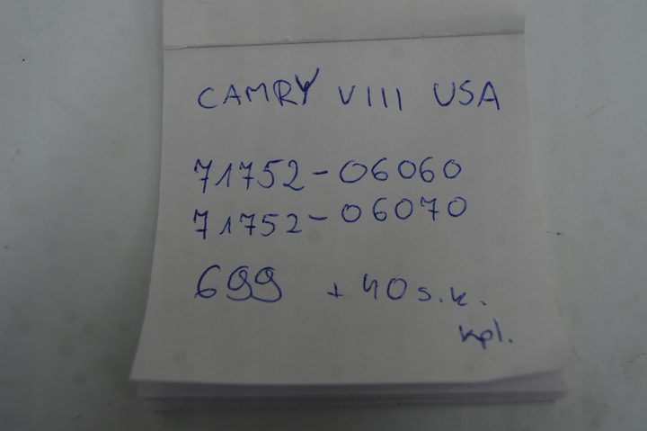 фото №9, Air bag задней сиденья подушка зад подушки toyota camry viii sedan usa