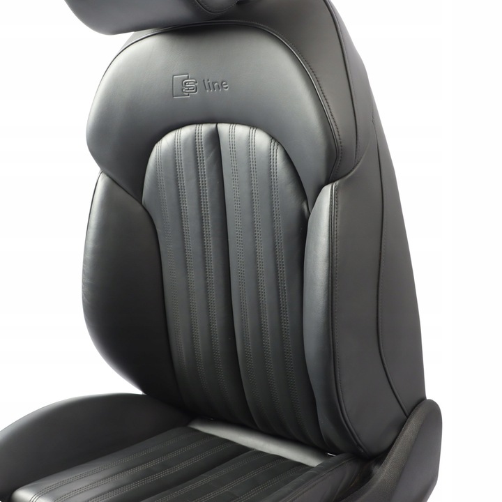 фото №10, Audi a7 4g переднее сиденье sport левый s-line с подогревом память кожа soul чёрный