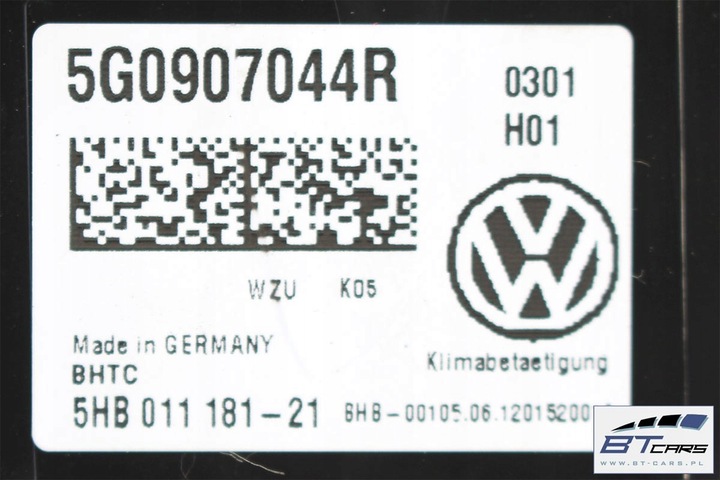 фото №14, Vw golf 7 панель кондиционера климат 5g0907044r 5g0907044aa 5g0907044an 5g090