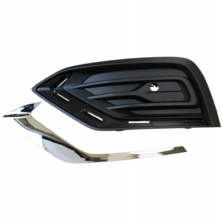 фото №4, Volvo s60 v60 решітка бампера i планка хром ґрати бампера ліва