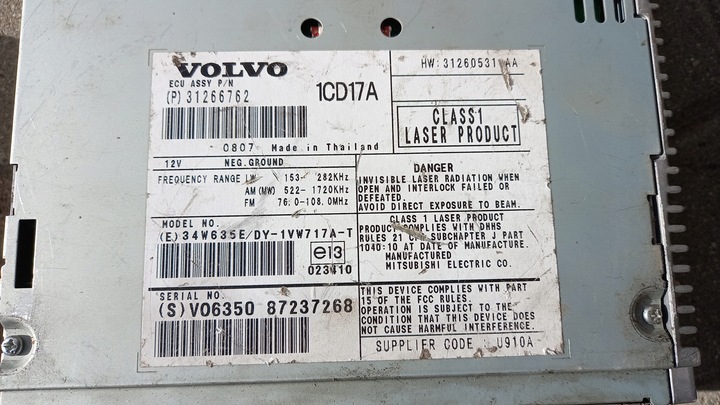 фото №5, Радио volvo s40 31266762