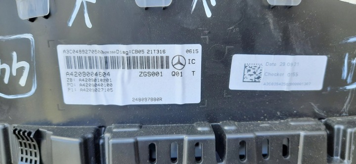 фото №7, Панель приладів спідометр 1.5dci w420 mercedes citan ii 248097880r
