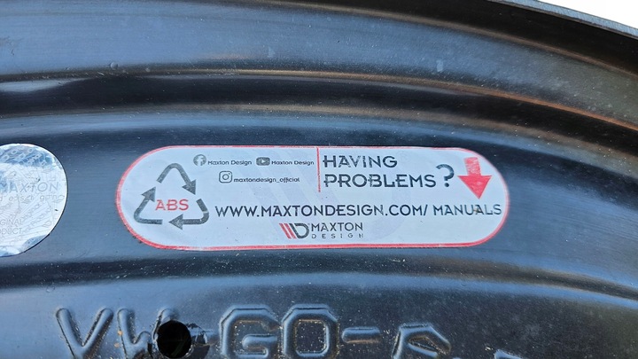 фото №13, Спойлер спойлер накладка бампера vw golf 6 vi maxton design vwgo6rfd1