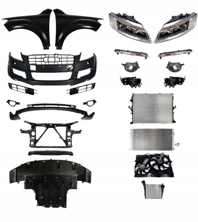 фото №1, Audi q7 4l 05-10 бампер pas капот крило набір запчастини