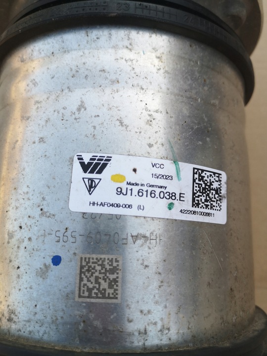 фото №12, Амортизатор пневматичний перед праві porsche taycan audi e-tron 9j1616038e