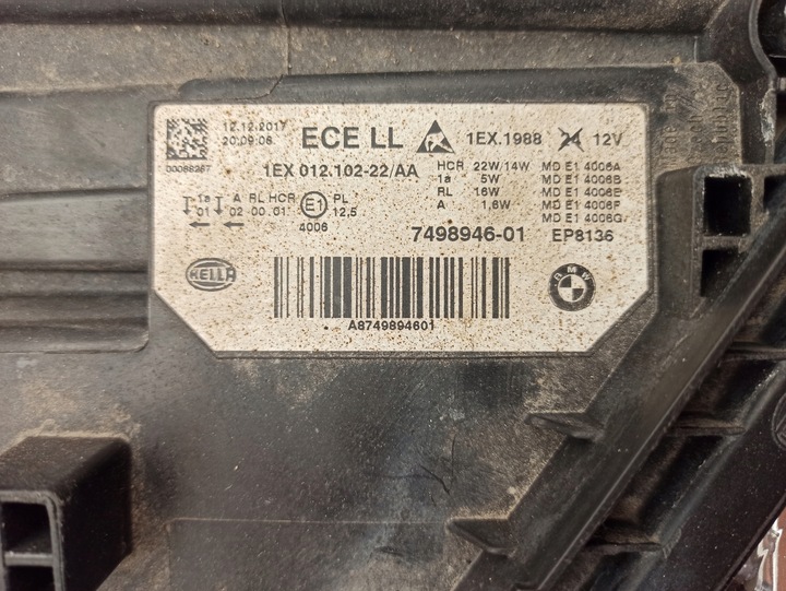 фото №7, Bmw f30 f31 повний led рестайлінг гарна європа лампа права