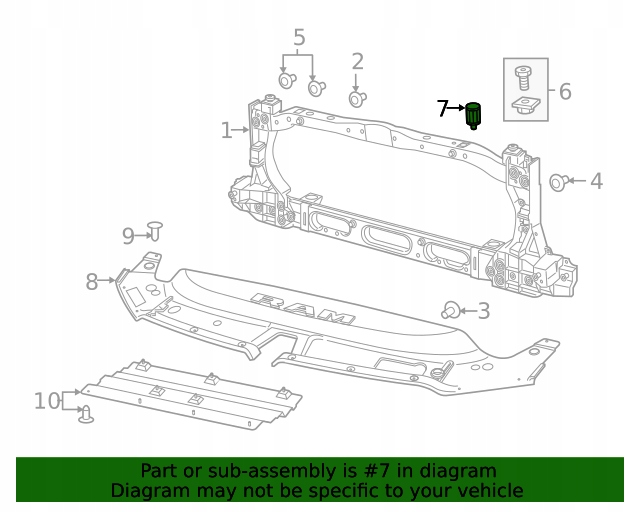 фото №4, Відбійник капота dodge ram 1500 2019-