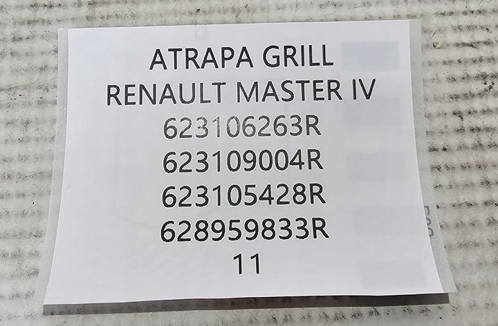 фото №13, Org решётка решётка радиатора перед renault master iii рестайлинг / iv 4 2019-