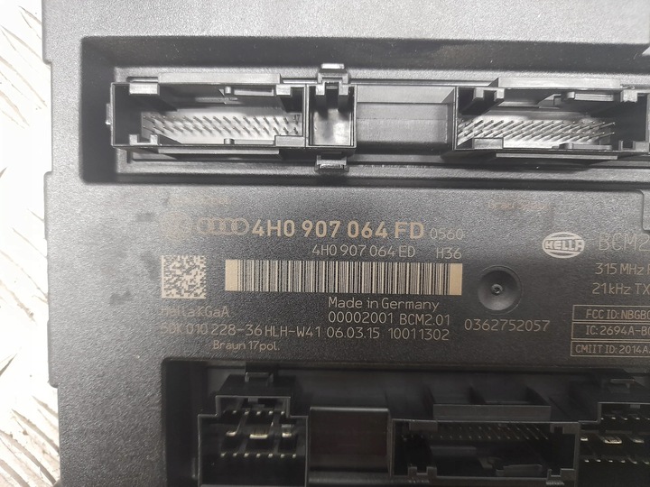 фото №6, Audi a8 s8 d4 4h 4h0907064fd модулі комфорту