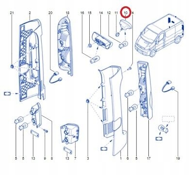 фото №12, Лампа свет сплав renault trafic 8200209522 org