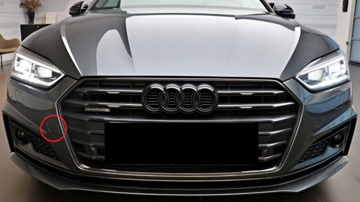 фото №11, Audi s5 a5 b9 s-line 2016-2020 заглушка фаркоп перед оригинал 8w6