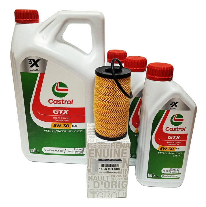 фото №1, Фільтр масла масло castrol 5w30 rn17 trafic 2.0 блакитний dci fiat talento