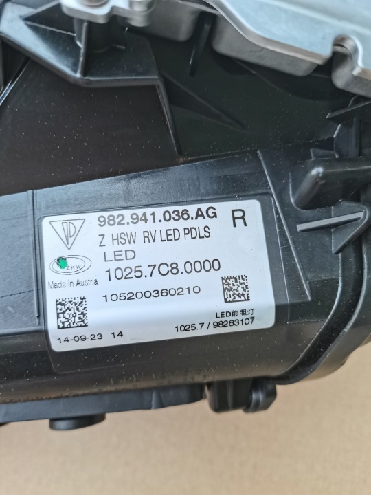 фото №9, Porsche boxster cayman 718 kpl. лампа перед 982941035ag 982941036ag повний led