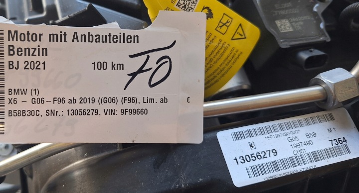 фото №16, Bmw g06 g05 g07 двигун b58b30c b58c комплектний new xdrive g12 g15 g16 340 km