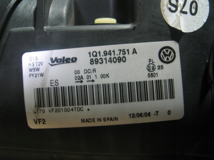 фото №16, Лампа перед ксенон bi-xenon підсвічування vw eos 05-10r. 1q1941751a європа