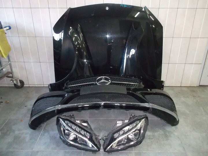 фото №1, Mercedes c класс 205 w205 amg полный перед крылья капот фары чёрные