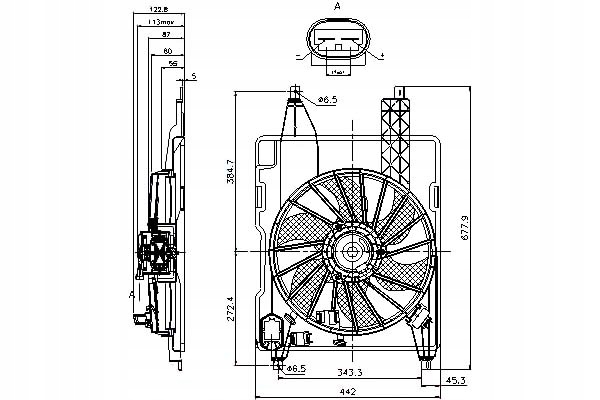 фото №2, Вентилятор радиатор з корпус mercedes citan 4