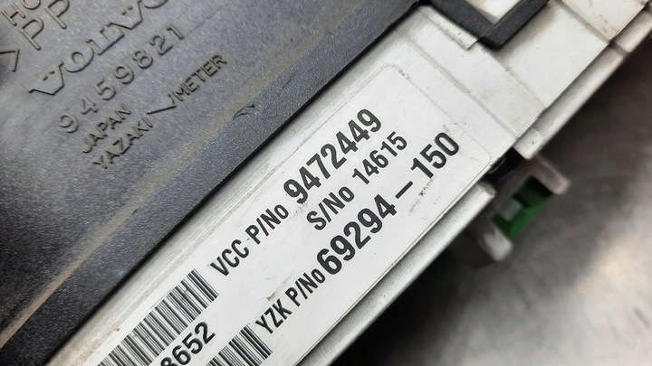фото №13, Спідометр  прилади 9472449 volvo s80 98-06r 2.9b