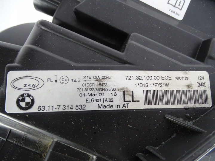 фото №9, Лампа перед передня права bmw 3 f30 f31 ксенон 7314532