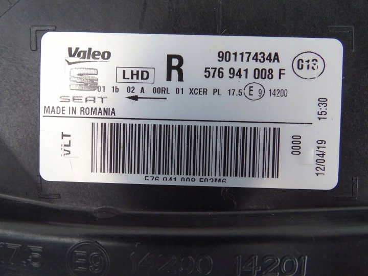 фото №9, Фара полный led seat ateca сторона правая 576941008f