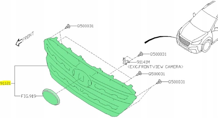 фото №1, Решётка решётка радиатора subaru outback eur оригинал 2021-