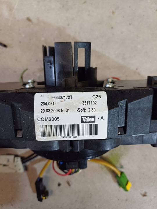 фото №7, Перемикач комбінований peugeot 207 sw 1.4 vti nr. 96630717xt