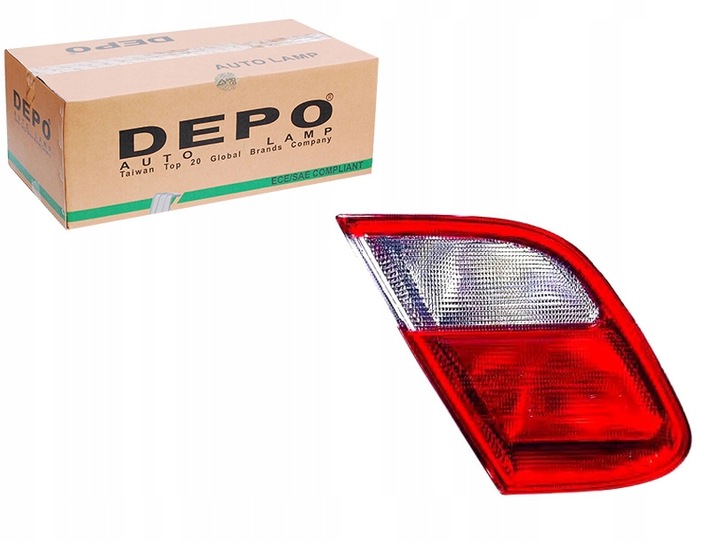 фото №1, Лампа запчастина внутрішня колір скло червоний merc