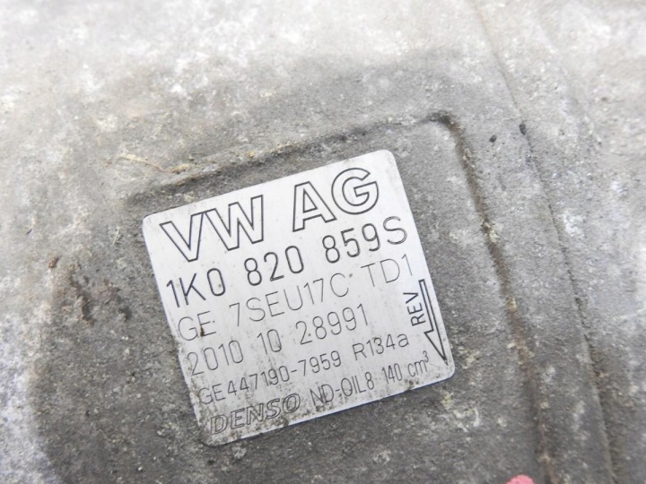 фото №6, Компрессор кондиционера vw golf v plus 1.6 fsi 1k0820859s 7seu17c