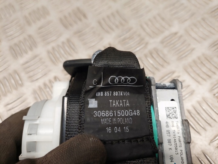 фото №6, Audi a8 d4 4h 4h0857807k задній ремені безпеки