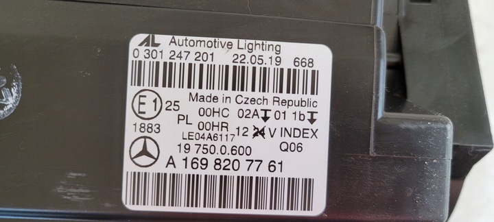 фото №13, Лампа ліва звичайна перед mercedes b-klasa w245 рестайлінг