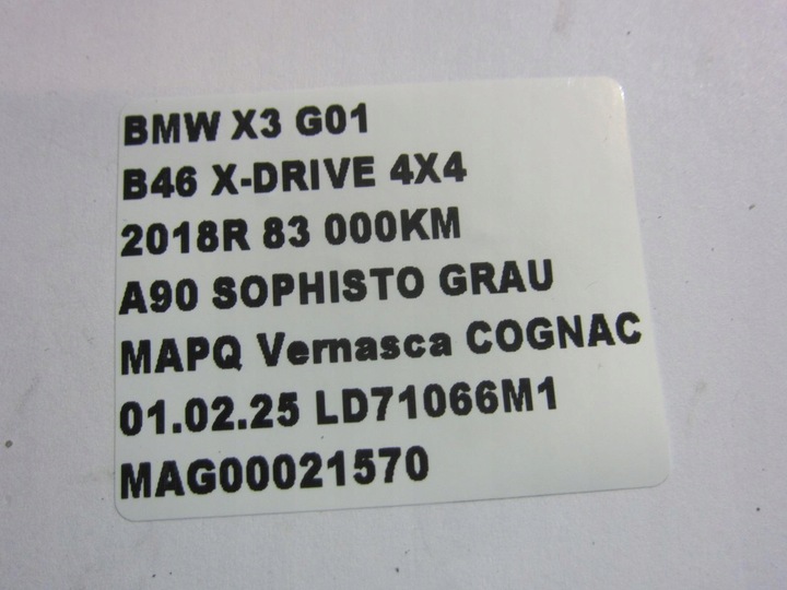 фото №12, Bmw x3 g01 x4 g джгут kawałki установка na колодки kawałki штекери штекер