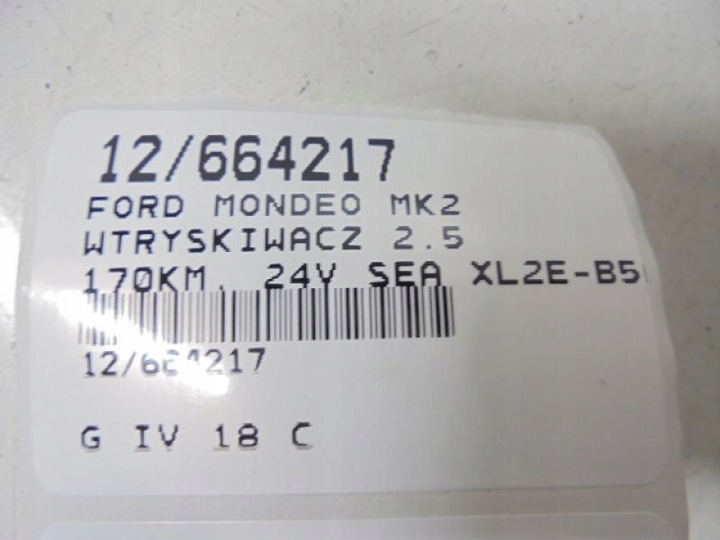 фото №8, Mondeo mk2 форсунки xl2e-b5a 2,5 v6 kpl 0280155911
