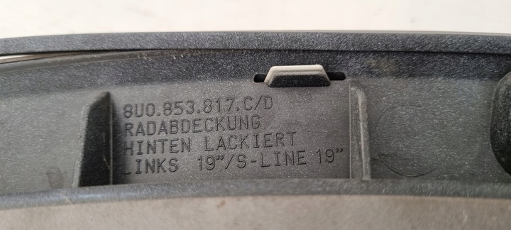 фото №8, Audi q3 s-line планка крила ліва зад