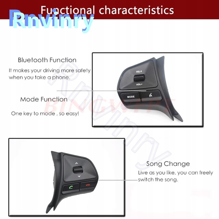 фото №7, Rnvinry для kia rio 5 дверь 2012-2016 кнопка управление na руль