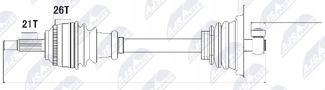 фото №2, Npw-re-013 nty полуось приводная renault clio ii 1.2,