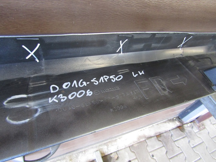 фото №8, Планка порогова ліва mazda 2 sport 06- накладка