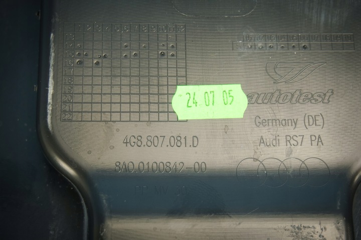 фото №7, Накладка ремня передней audi rs7 рестайлинг 4g8807081d