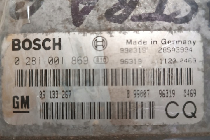 фото №1, Комп'ютер двигуна ecu opel astra g хетчбек f48_, f08_ 0281001069 2.0l